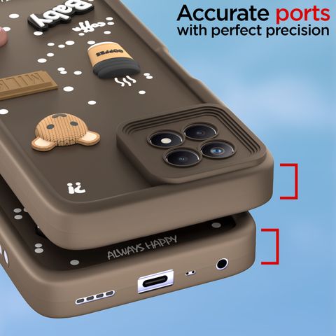 Pikkme Back Cover for Realme Narzo 50 4G / Realme 8i 4G (Brown, Flexible, Silicon) - Image 8