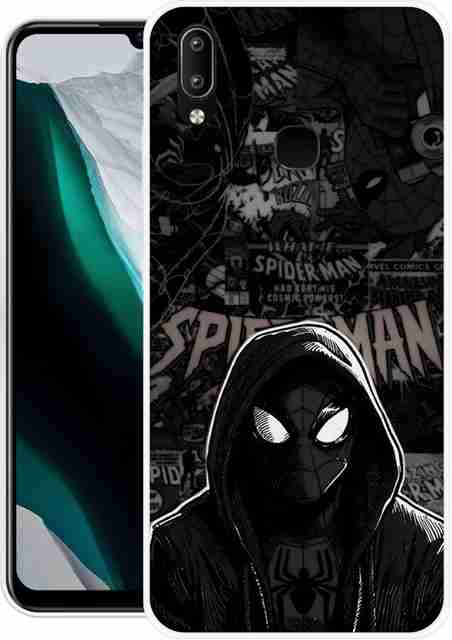 Dronk Back Cover for vivo Y91, 1816, Black, Spiderman - Image 2