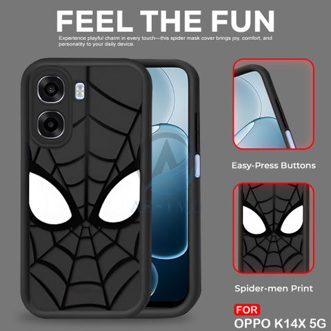 AESTMO Back Cover for Oppo K14X 5G (Black, Flexible, Silicon, Pack of: 1) - Image 7