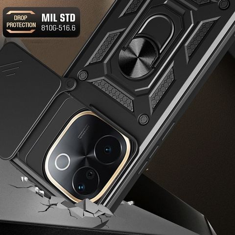KrKis Back Cover for IQ00 Z9s Pro Vivo T3 Pro (Black, Shock Proof, Polycarbonate, Pack of: 1) - Image 4