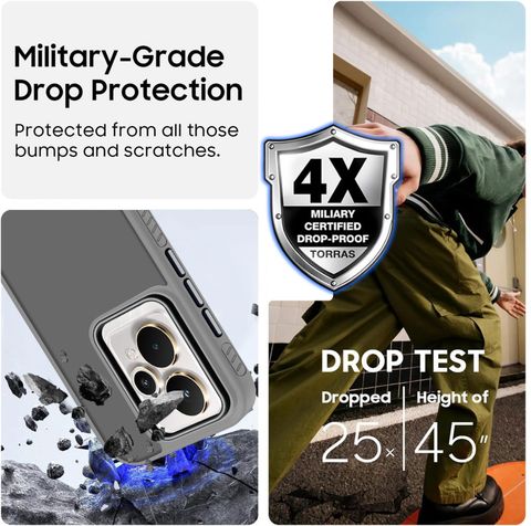 V-TAN Back Cover for Realme 15 Pro (Grey, Matte, TPU) - Image 6