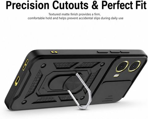 lioto Back Cover for Motorola G85 5G (Black) - Image 5