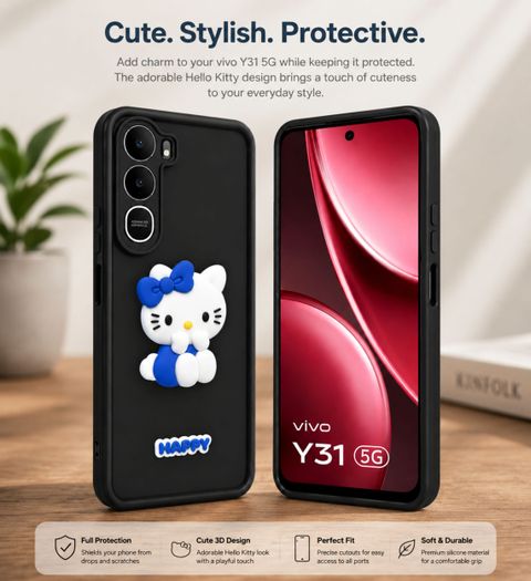 SBMS Back Cover for Vivo Y31 5G 2025 (Black, Shock Proof) - Image 7