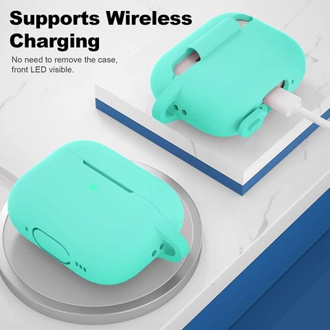 Bodoma Silicone Press Stud Earbuds Case For Apple Airpods Pro /Apple Airpods Pro 2 (2nd Gen) (Blue) - Image 3