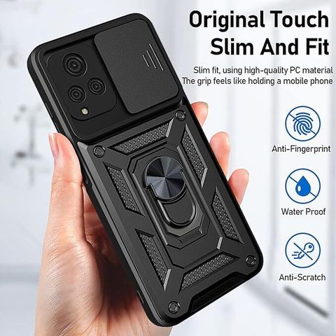 SmartPoint Rugged Armor Back Cover for Vivo V21 5G (Black) - Image 4