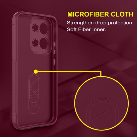 GLOBAL NOMAD Back Cover for OPPO K13 5G (Maroon, 3D Case, Silicon, Pack of: 1) - Image 7