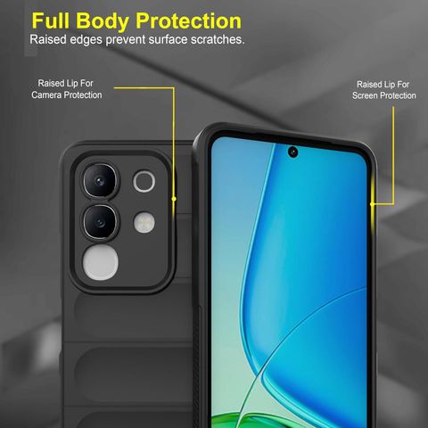 NewSelect Back Cover for vivo T4x 5G (Black, Grip Case, Rubber, Pack of: 1) - Image 5