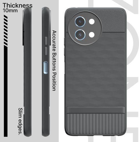 Flipkart SmartBuy Back Cover for Vivo T3x 5G , Vivo Y200i 5G (Grey, Grip Case, Thermoplastic Polyurethane, Pack of: 1) - Image 5