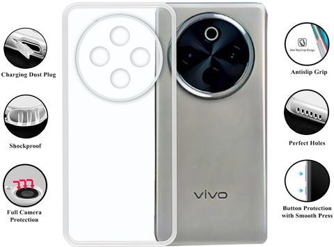 Spinzzy Back Cover for vivo T4 5G, Transparent - Image 6