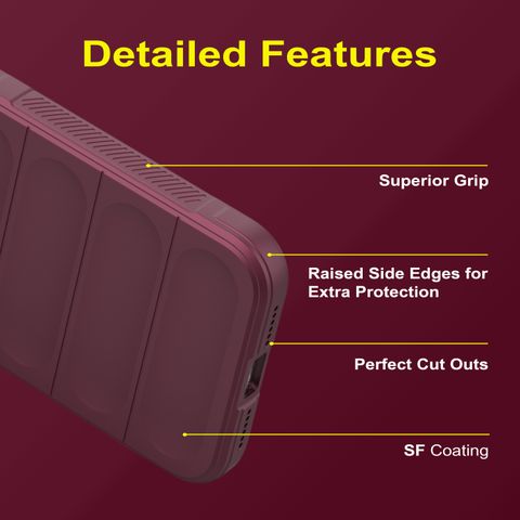 GLOBAL NOMAD Back Cover for OPPO K13 5G (Maroon, 3D Case, Silicon, Pack of: 1) - Image 8