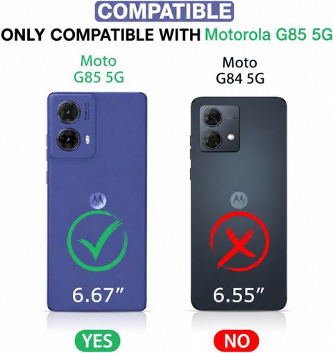 lioto Back Cover for Motorola G85 5G (Black) - Image 4