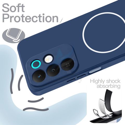 Ascensify Back Cover for Realme 15x 5G Soft Silicone, Flexible, Slim Case with Printed Ring Design (Blue, Camera Bump Protector, Silicon, Pack of: 1) - Image 4