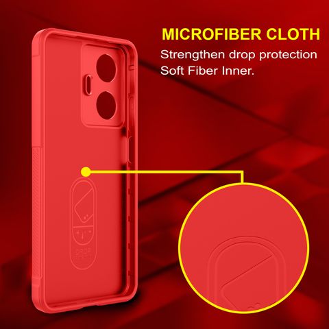 GLOBAL NOMAD Back Cover for Realme Narzo N55, Realme C55 (Red, Grip Case, Silicon, Pack of: 1) - Image 7