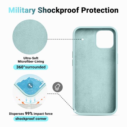 Celvas Back Cover for iPhone 12 Pro (Green, Grip Case, Silicon) - Image 4