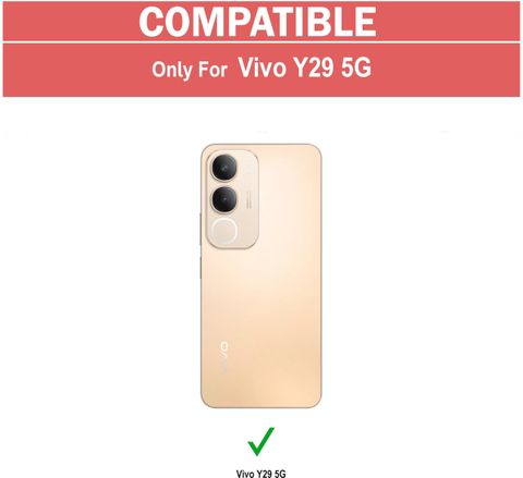 thestands Back Cover for vivo Y29 5G (Transparent, Dual Protection, Thermoplastic Polyurethane, Pack of: 1) - Image 6