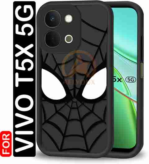 AelVouX Back Cover for Vivo T5X 5G (Black, Flexible, Silicon, Pack of: 1) - Image 3