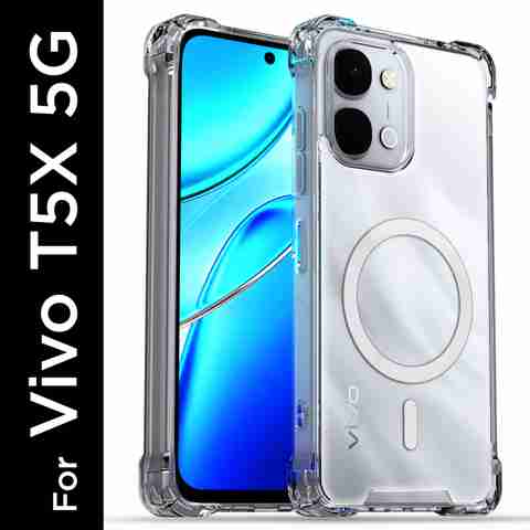 Pikkme Back Cover for Vivo T5x 5G (Transparent, Grip Case, Thermoplastic Polyurethane, Pack of: 1) - Image 5