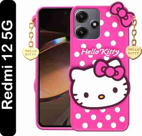 WEBKREATURE Back Cover for Mi Redmi 12 5G, Cute Hello Kitty Case