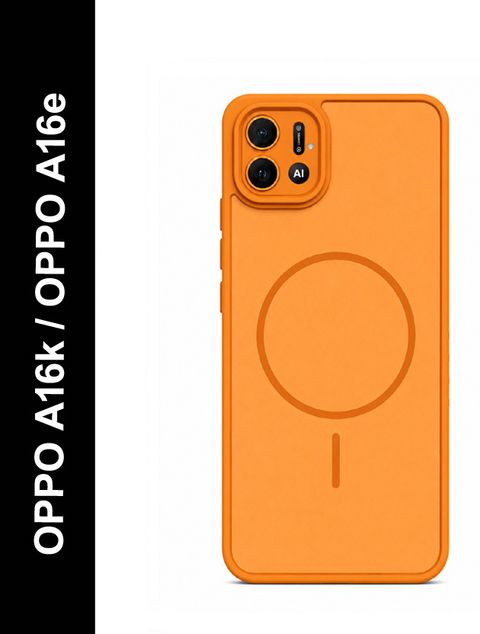 Regolith Back Cover for OPPO A16k, OPPO A16e (Orange, Camera Bump Protector, Silicon, Plastic, Polycarbonate, Pack of: 1) - Image 4