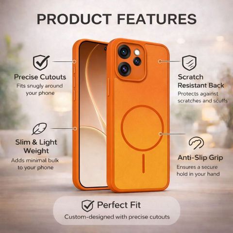 Flipkart SmartBuy Back Cover for vivo Y31 5G (Orange, Dual Protection, Polycarbonate, Pack of: 1) - Image 7