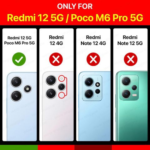 Kypo Back Cover for Redmi 12 5G (Black, Slider) - Image 3