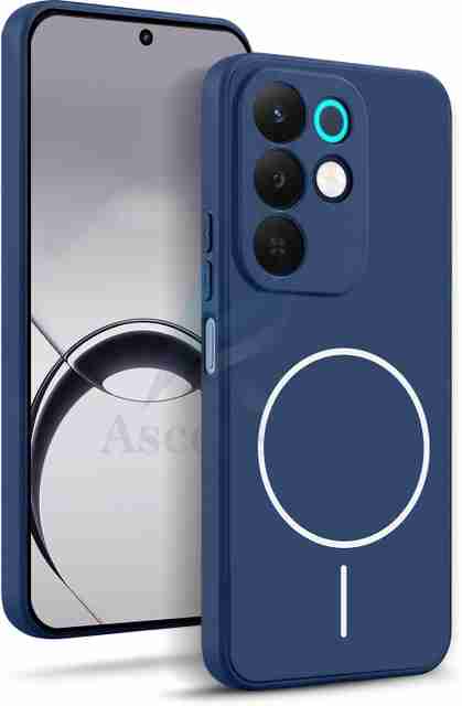 Ascensify Back Cover for Realme 15x 5G Soft Silicone, Flexible, Slim Case with Printed Ring Design (Blue, Camera Bump Protector, Silicon, Pack of: 1) - Image 2