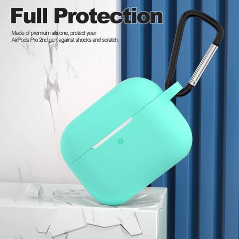 Bodoma Silicone Press Stud Earbuds Case For Apple Airpods Pro /Apple Airpods Pro 2 (2nd Gen) (Blue) - Image 6