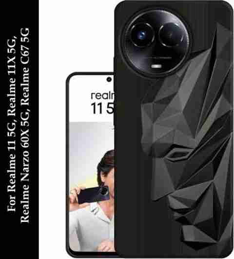 Satyaram Black Dual Protection Back Cover for Realme 11 5G - Image 3