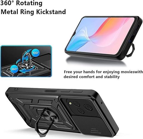 SmartPoint Rugged Armor Back Cover for Vivo V21 5G (Black) - Image 5