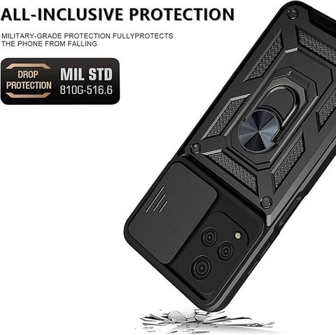 SmartPoint Rugged Armor Back Cover for Vivo V21 5G (Black) - Image 6