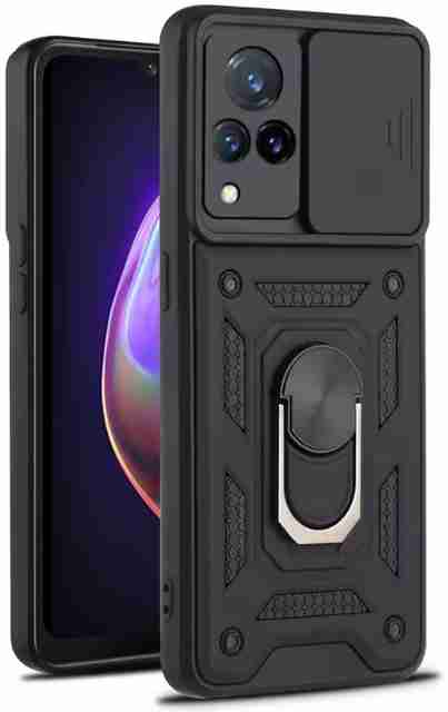 SmartPoint Rugged Armor Back Cover for Vivo V21 5G (Black) - Image 3