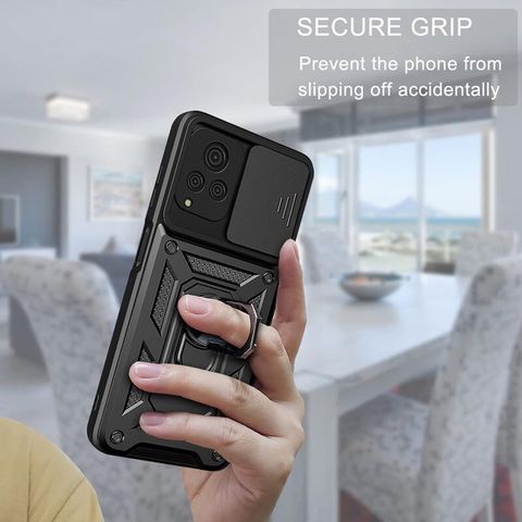 SmartPoint Rugged Armor Back Cover for Vivo V21 5G (Black) - Image 7