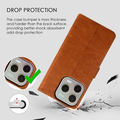 Casotec Flip Cover for Lava Shark 4G (Black, Leather) - Image 7