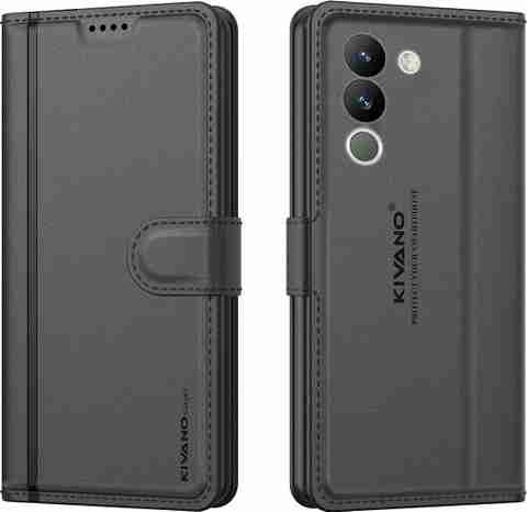 KIVANO LUXE Flip Cover for Vivo Y200 5G|Premium Leather|Magnetic Closure|Stand function (Black, Magnetic Case, Leather, Thermoplastic Polyurethane, Pack of: 1) - Image 5