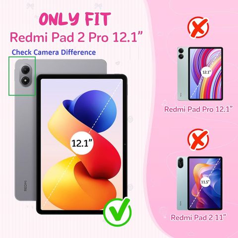 TGK Flip Cover for REDMI Pad 2 Pro 5G 12.1 inch Tablet (Red, Dual Protection, Leather, Thermoplastic Polyurethane, Pack of: 1) - Image 4