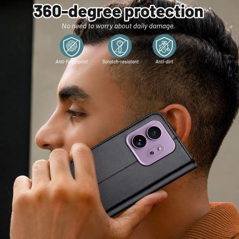 Dgeot Flip Cover for BOLTT EVO 4G (Black, Card Holder, Leather, Silicon, Pack of: 1) - Image 6