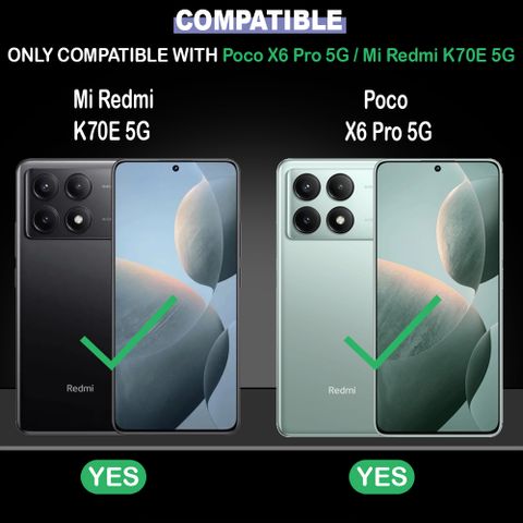 Casotec Flip Cover for Poco X6 Pro 5G, Blue Leather - Image 3