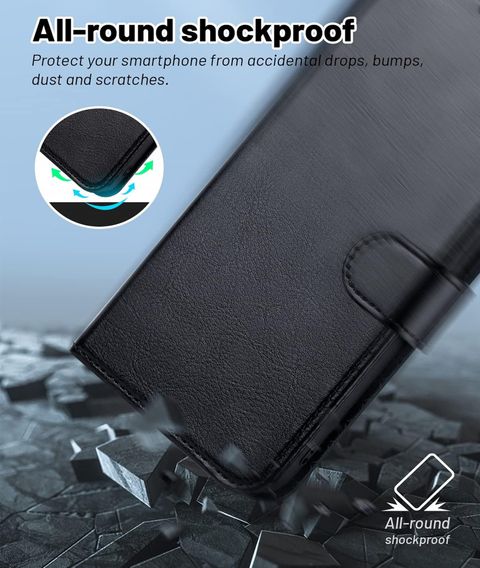 Dgeot Flip Cover for BOLTT EVO 4G (Black, Card Holder, Leather, Silicon, Pack of: 1) - Image 5