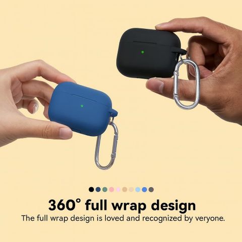 Bodoma Silicone Press Stud Earbuds Case For Apple Airpods Pro /Apple Airpods Pro 2 (2nd Gen) (Blue) - Image 5