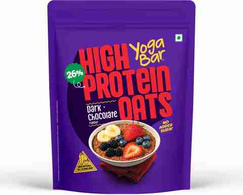 Yogabar High Protein Oats Dark Chocolate 26g Protein No Trans Fat No Cholestrol Pouch (1 kg) - Image 5