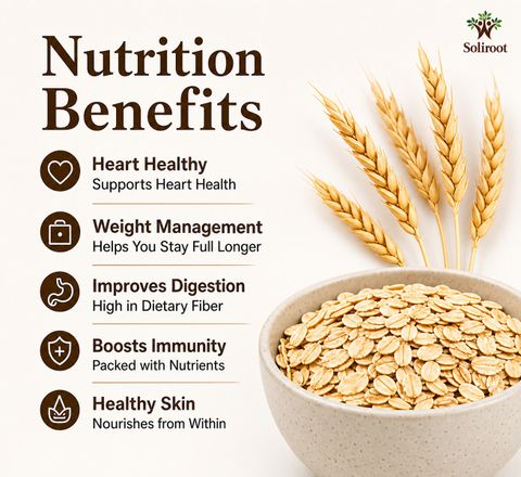 Soliroot Premium Protien Rich Rolled Oats | High Fiber Healthy Breakfast Whole Grain Oats Pouch (920 g) - Image 7