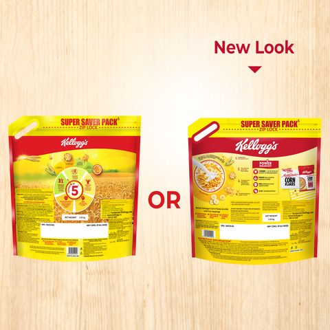 Kellogg's Corn Flakes Original 1.15kg | Power Breakfast | 7 Vitamins & Protein Pouch (1.15 kg) - Image 8