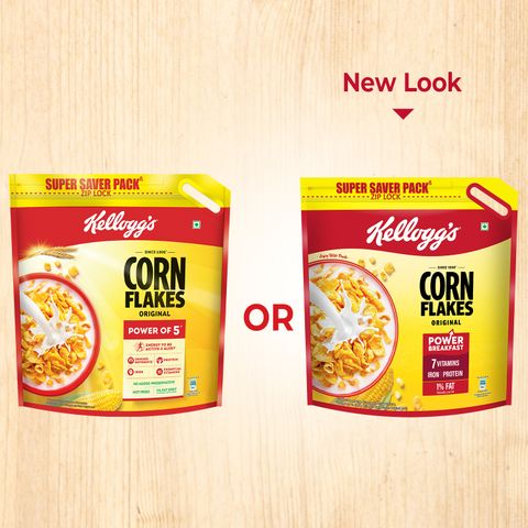 Kellogg's Corn Flakes Original 1.15kg | Power Breakfast | 7 Vitamins & Protein Pouch (1.15 kg) - Image 7