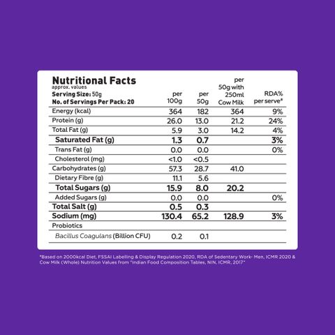 Yogabar High Protein Oats Dark Chocolate 26g Protein No Trans Fat No Cholestrol Pouch (1 kg) - Image 7