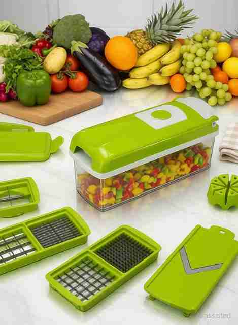 KARKAR ENTERPRISE NICER DICER 12 IN 1 MULTI USE VEGETABLE AND FRUITS CHOPPER Vegetable & Fruit Slicer Price in India