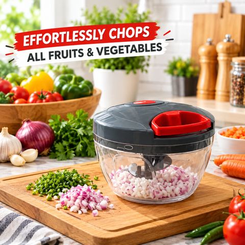 NIAURA Manual Chopper Black 60 Vegetable & Fruit Chopper - Image 4