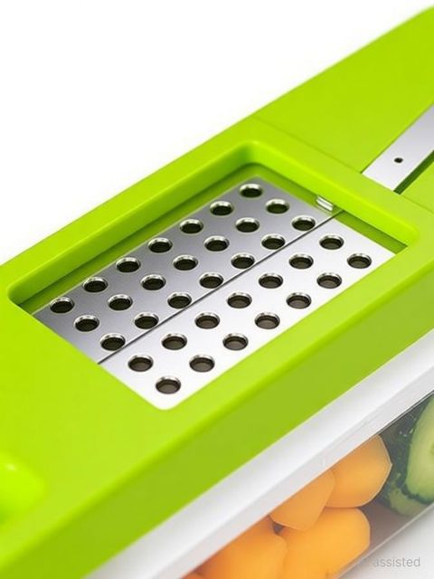 anjil Vegetable and Fruit Chopper Cutter Grater Vegetable & Fruit Slicer New 12 In 1 Vegetable & Fruit Grater & Slicer (10 BLAD, 1 CONTAINER WITH CAP, 1 PEELER) - Image 3