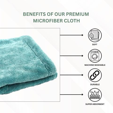 HOMNIX Microfiber Vehicle Washing Cloth (Pack of 1, 1200 GSM) - Image 8