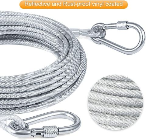 homken 20 M Heavy Duty Cloth Drying Wire | Rust Proof Steel Cable Stainless Steel Retractable Clothesline (20 m) - Image 5