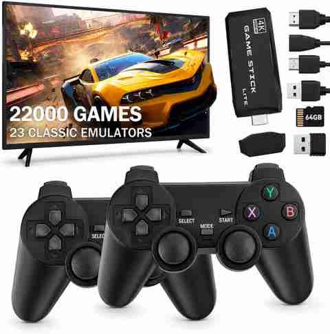 M8 Pro 4K Ultra HD Retro HDMI Game H8 Stick 64GB Dual Wireless Controller with Game and Expansion Pack (Code in the Box - for PC) - Image 2
